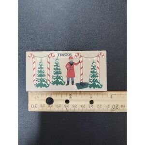 1990 Cat's Meow Village People Christmas Tree Lot Man With Trees